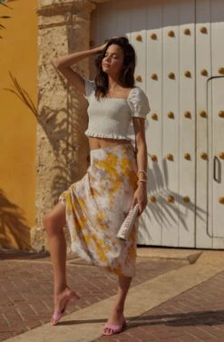 Nava Tie Dye Midi Skirt