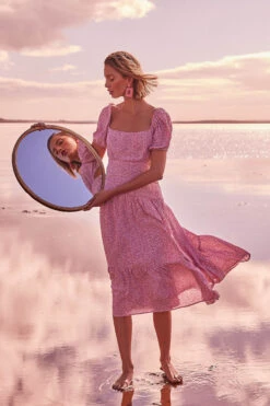 Montana Cutout Midi Dress -Dresses Sales Store 210513 ASTR PinkLake 06 1283