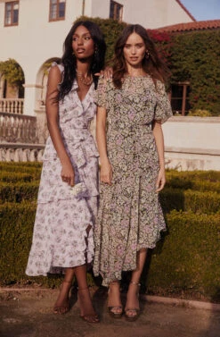 Flutter Sleeve Asymmetrical Floral Maxi Dress -Dresses Sales Store 22 01 26 LOOK 26 0059 6bb60124 312f 48c5 8eed d711dc8840d3