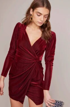 Lanita Wrap Dresss -Dresses Sales Store ACDR100020C MERLOT 1A