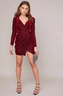 Lanita Wrap Dresss -Dresses Sales Store ACDR100020C MERLOT 3A