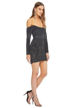Heart Breaker Bodycon Dress -Dresses Sales Store ACDR100070 BLACK SPARKLE DOT 02