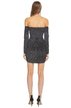 Heart Breaker Bodycon Dress -Dresses Sales Store ACDR100070 BLACK SPARKLE DOT 03
