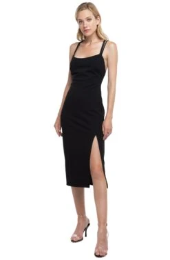 Back Strappy Detail Midi Dress