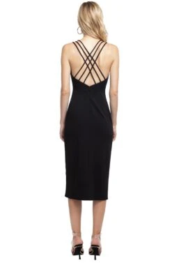Back Strappy Detail Midi Dress -Dresses Sales Store ACDR100102 BLACK 03 7ae674e5 d656 4448 a473 7efae32c9d51