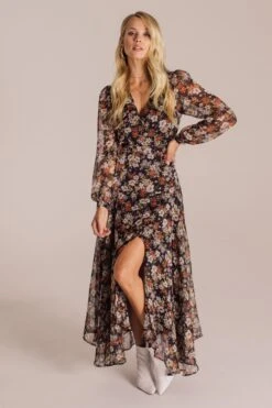 Handkerchief Hem Midi Dress