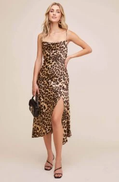 Gaia Animal Midi Dress -Dresses Sales Store ACDR100133B LEOPARD PRINT 1