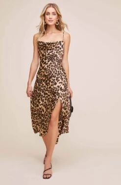 Gaia Animal Midi Dress -Dresses Sales Store ACDR100133B LEOPARD PRINT 2