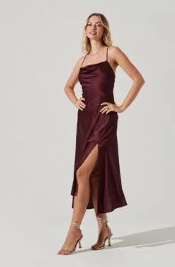 Gaia Midi Dress -Dresses Sales Store ACDR100133S DEEPWINE 1 2