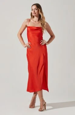 Gaia Midi Dress -Dresses Sales Store ACDR100133S TANGERINE 0620