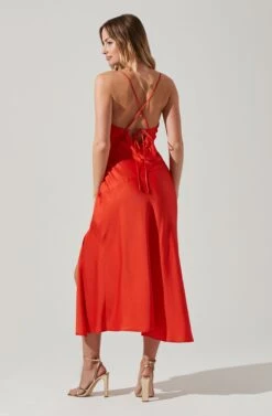 Gaia Midi Dress -Dresses Sales Store ACDR100133S TANGERINE 0627