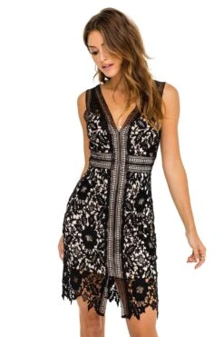 Deep V Sleeveless Dress