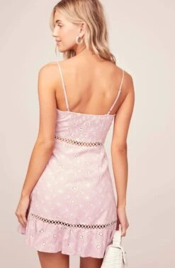 Anne Floral Eyelet Mini Dress -Dresses Sales Store ACDR100256 ORCHID WHITE 4B