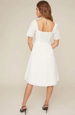 Ramona Midi Dress -Dresses Sales Store ACDR100294 OFF WHITE 4A