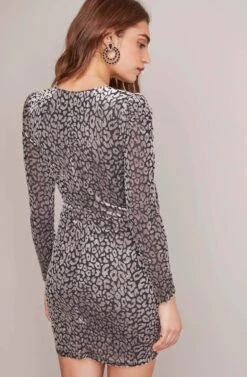 Yasmin Leopard Dress -Dresses Sales Store ACDR100344 SILVER LEOPARD 5A