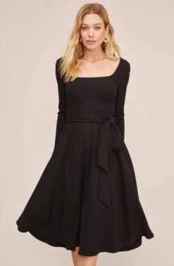 Sinclair Midi Dress -Dresses Sales Store ACDR100361 BLACK 3