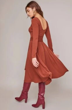Sinclair Midi Dress -Dresses Sales Store ACDR100361 WARM NUTMEG 4A