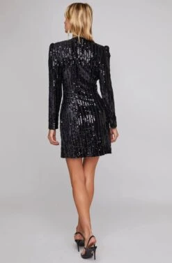 Paris Sequin Wrap Dress -Dresses Sales Store ACDR100371 BLACK SPARKLE 4