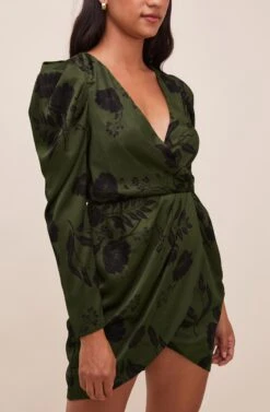 Jocelyn Floral Wrap Dress -Dresses Sales Store ACDR100385 GREENFLORAL 5