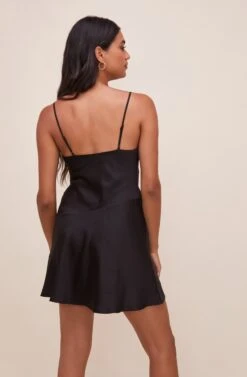 Filomena Cowl Neck Mini Dress -Dresses Sales Store ACDR100417S BLACK 7