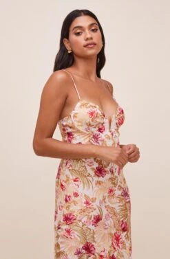 Coralie Midi Dress -Dresses Sales Store ACDR100418R004 ROSEOLIVETROPICAL 4