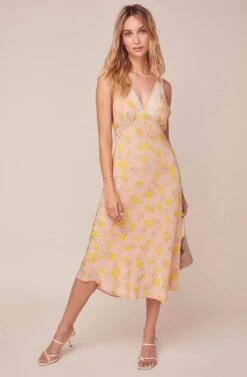 In Your Dreams Floral Midi Dress -Dresses Sales Store ACDR100507 MARIGOLD FLORAL 1