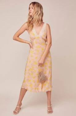 In Your Dreams Floral Midi Dress -Dresses Sales Store ACDR100507 MARIGOLD FLORAL 2