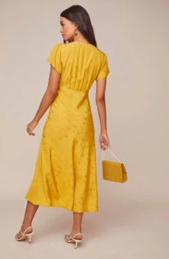 Serendipity Front Tie Midi Dress -Dresses Sales Store ACDR100522 BURNT LEMON 4