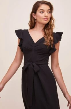 Euphoria Ruffle Sleeve Dress -Dresses Sales Store ACDR100531 BLACK 3 d83d7035 3d7f 47c4 99a1 d200e91b5dae