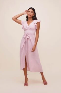 Euphoria Ruffle Sleeve Dress -Dresses Sales Store ACDR100531 LILAC 1