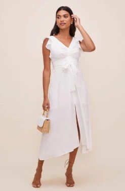 Euphoria Ruffle Sleeve Dress -Dresses Sales Store ACDR100531 OFFWHITE 2