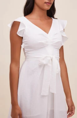 Euphoria Ruffle Sleeve Dress -Dresses Sales Store ACDR100531 OFFWHITE 5