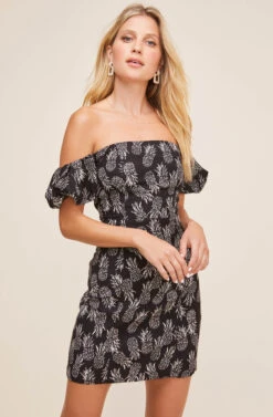 Raina Fruit Off Shoulder Dress