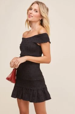 Joanna Smocked Dress -Dresses Sales Store ACDR100573 BLACK 3