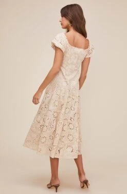 Te Amo Eyelet Midi Dress -Dresses Sales Store ACDR100582 NATURAL 3