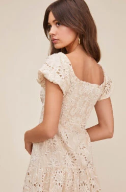 Te Amo Eyelet Midi Dress -Dresses Sales Store ACDR100582 NATURAL 4