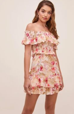 Riviera Off Shoulder Mini Dress