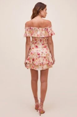 Riviera Off Shoulder Mini Dress -Dresses Sales Store ACDR100602 ROSEOLIVETROPICAL 5