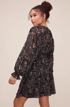 Cheyenne Paisley Dress -Dresses Sales Store ACDR100665 BLACK PAISLEY 4