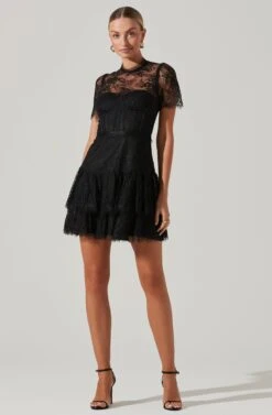 Leilani Lace Bustier Mini Dress -Dresses Sales Store ACDR100765 BLACK 1