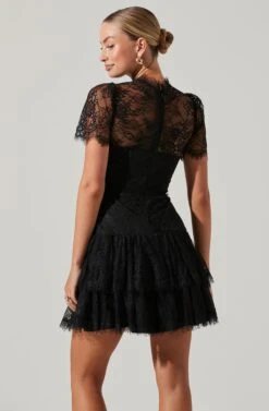 Leilani Lace Bustier Mini Dress -Dresses Sales Store ACDR100765 BLACK 5
