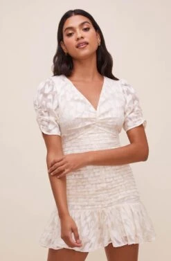 Erina Ruched Mini Dress -Dresses Sales Store ACDR100788 CREAM 2