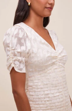 Erina Ruched Mini Dress -Dresses Sales Store ACDR100788 CREAM 4