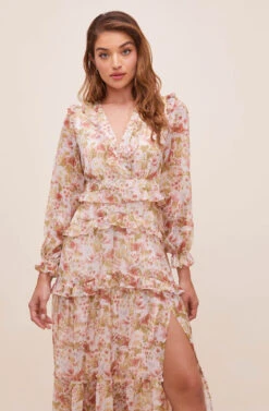 Fleur Tiered Floral Maxi Dress -Dresses Sales Store ACDR100797 PEACH DUSTYROSEFLORAL 3