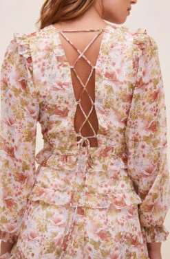 Fleur Tiered Floral Maxi Dress -Dresses Sales Store ACDR100797 PEACH DUSTYROSEFLORAL 7