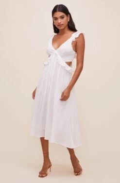 Nima Ruffle Midi Dress