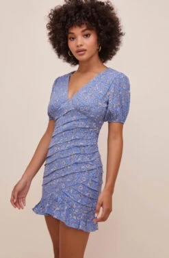 Amaris Floral Mini Dress -Dresses Sales Store ACDR100801 BLUEIVORYFLORAL 3