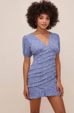 Amaris Floral Mini Dress -Dresses Sales Store ACDR100801 BLUEIVORYFLORAL 4