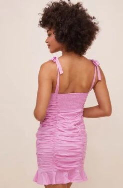 Aiko Ruched Mini Dress -Dresses Sales Store ACDR100853B PINKLILAC 7