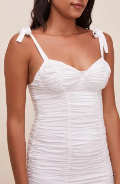 Aiko Ruched Mini Dress -Dresses Sales Store ACDR100853B WHITE 6